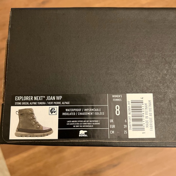 New w/box Sorel Waterproof boots Women’s size 8 - Picture 6 of 7